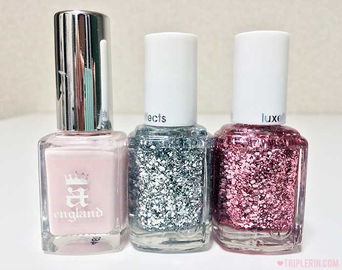 a-england's iseult; Essie's Set in stones; Essie's A cut above;